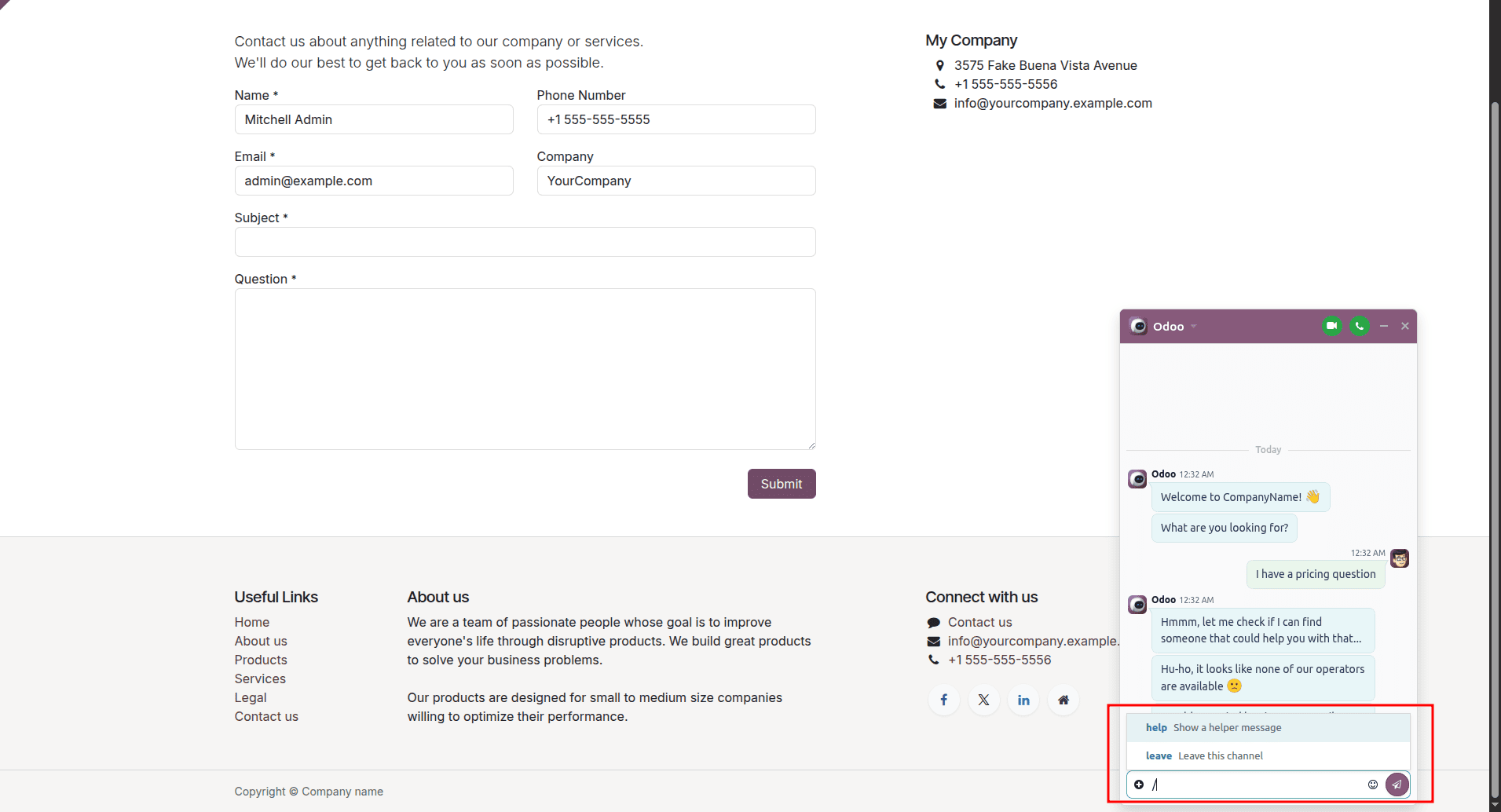 How to Enable Live Chat Support on Your Odoo 19 Website-cybrosys