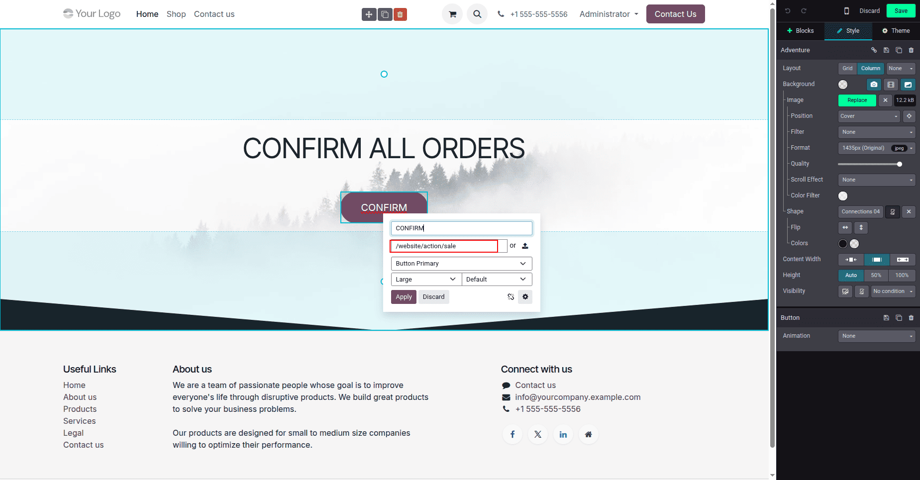How to Execute Server Actions from a Website in Odoo 19-cybrosys