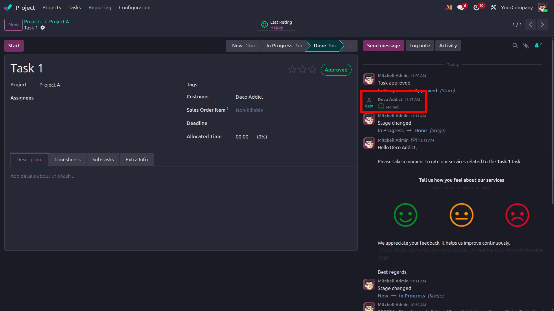 How to Gather Customer Feedback on Project Progress in Odoo 19-cybrosys