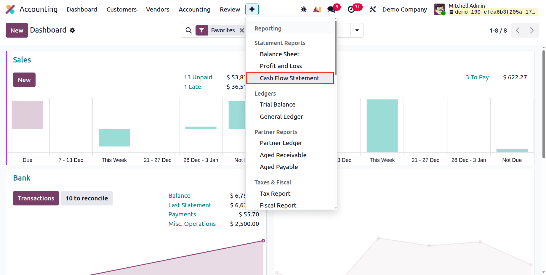 How to Generate a Cash Flow Statement in Odoo 19 Accounting-cybrosys