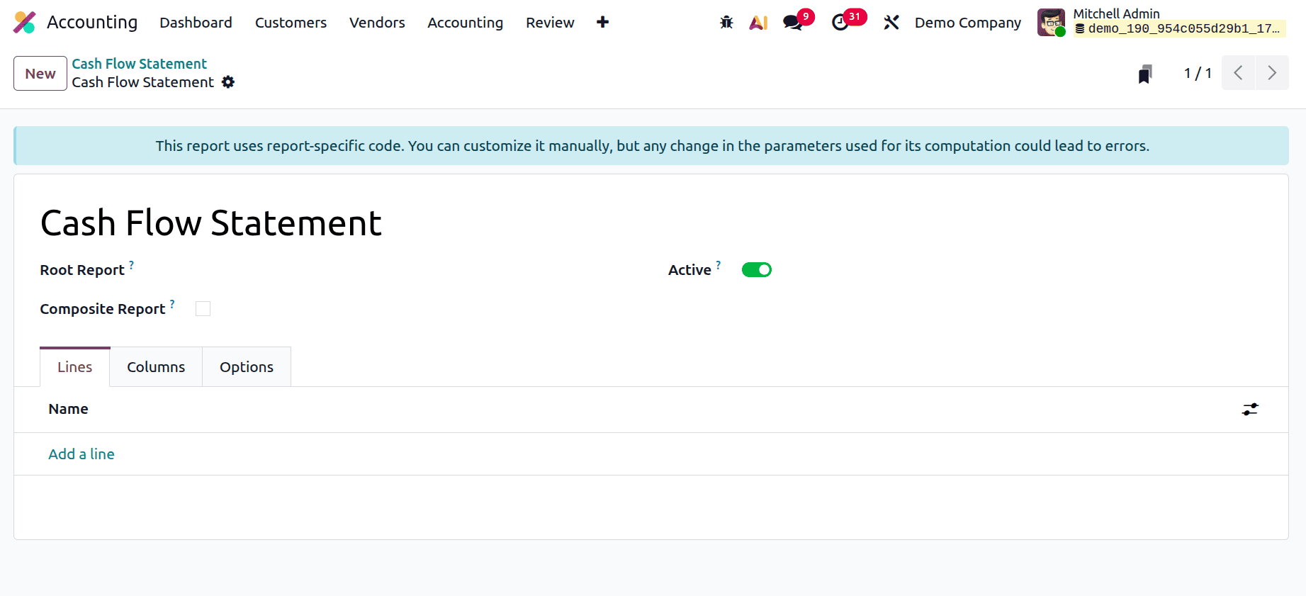 How to Generate a Cash Flow Statement in Odoo 19 Accounting-cybrosys