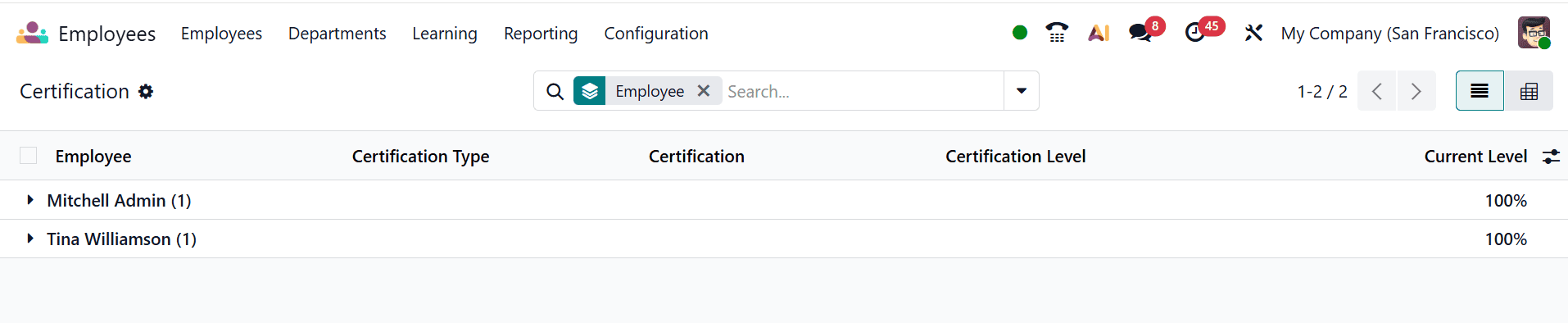 How to generate HR Reports in Odoo 19 Employee Module-cybrosys