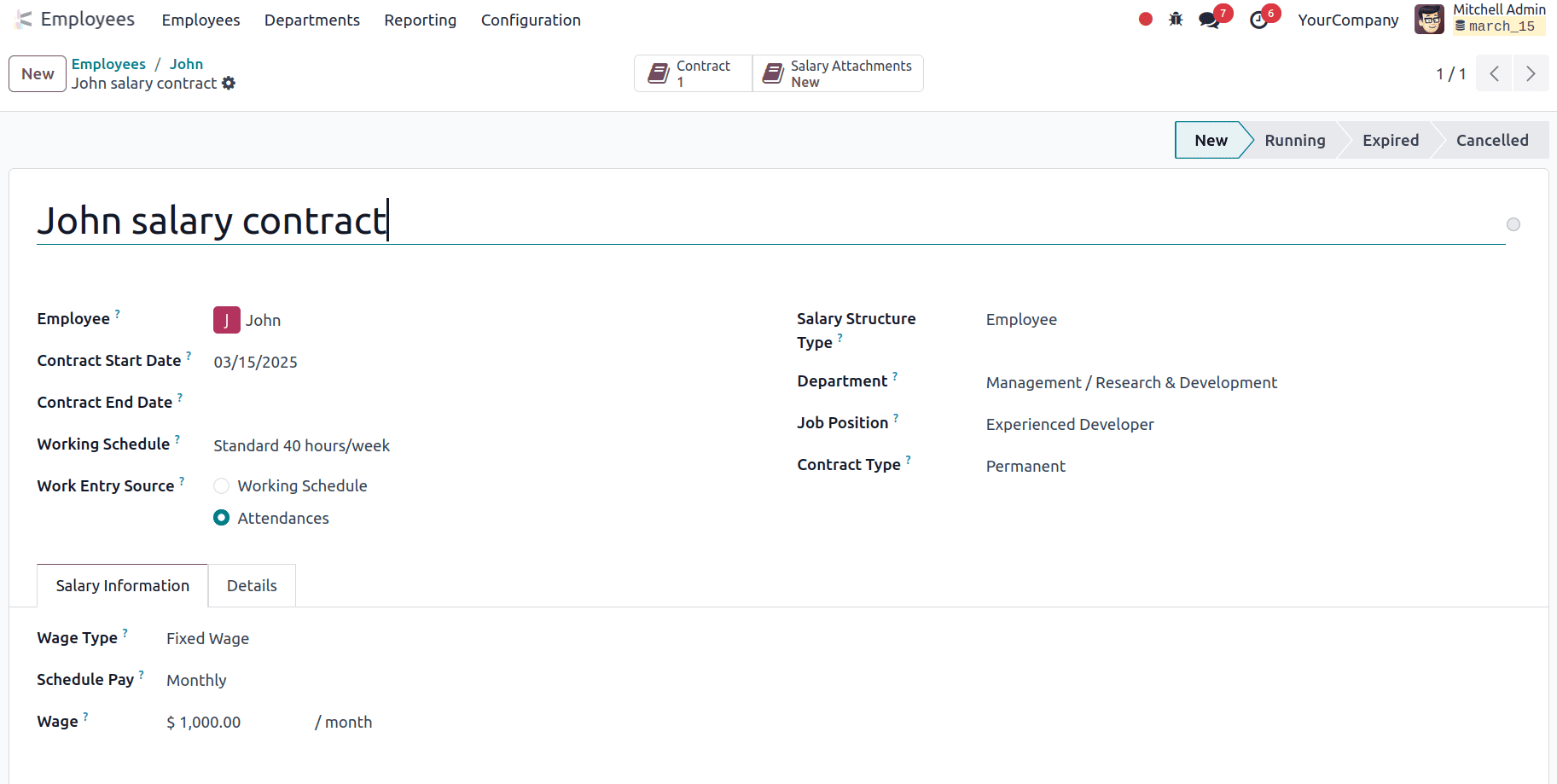 How to Generate Payslip based on Employee Attendance in Odoo 18-cybrosys