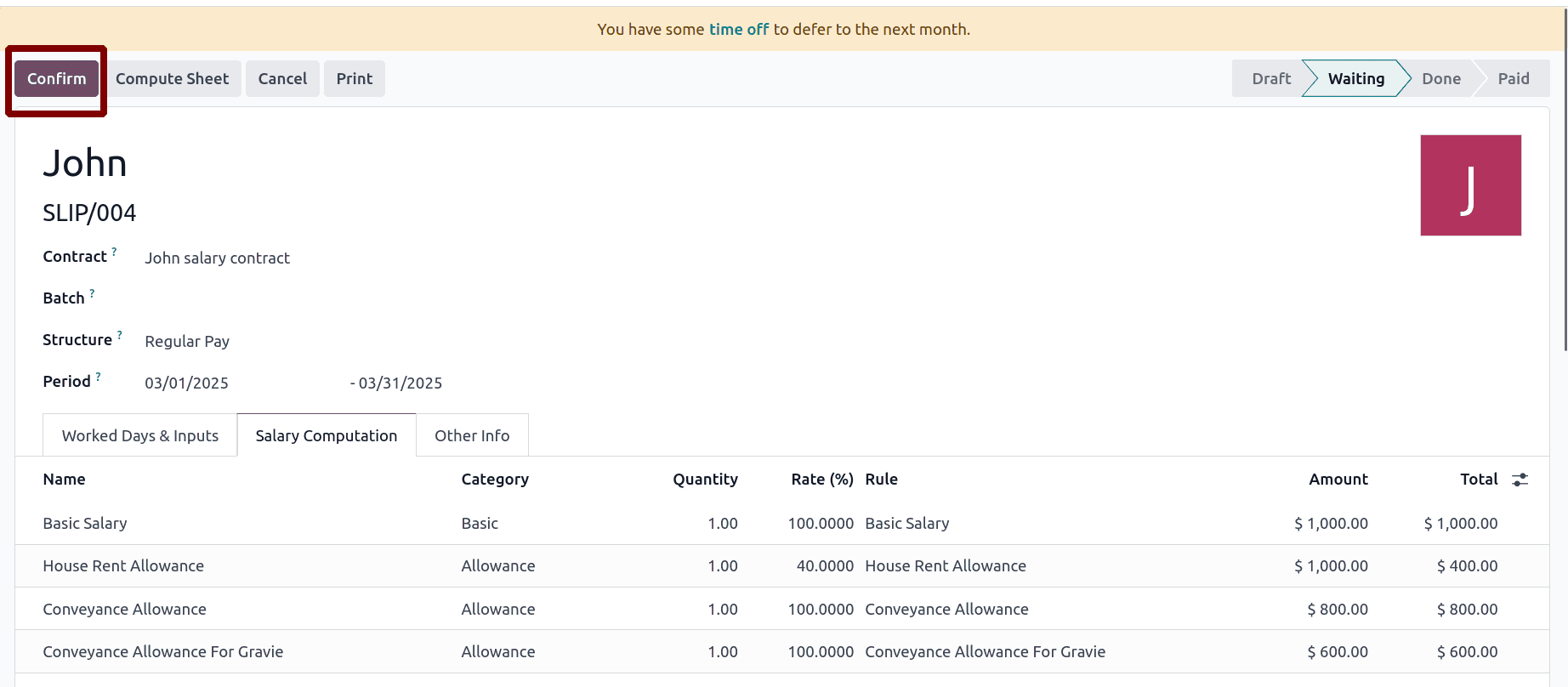How to Generate Payslip based on Employee Attendance in Odoo 18-cybrosys