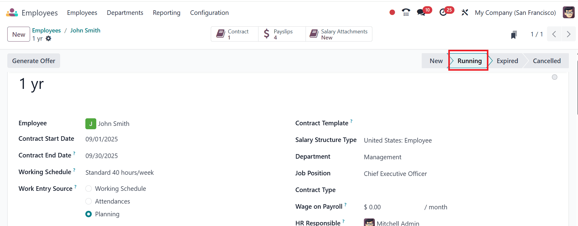 How to Generate Payslip based on Employee Shifts in Odoo 18-cybrosys
