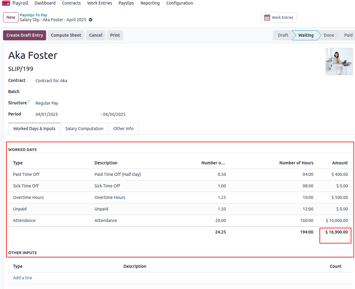 How to Generate Payslip Based on Employee Standard Working Hours in Odoo 18-cybrosys