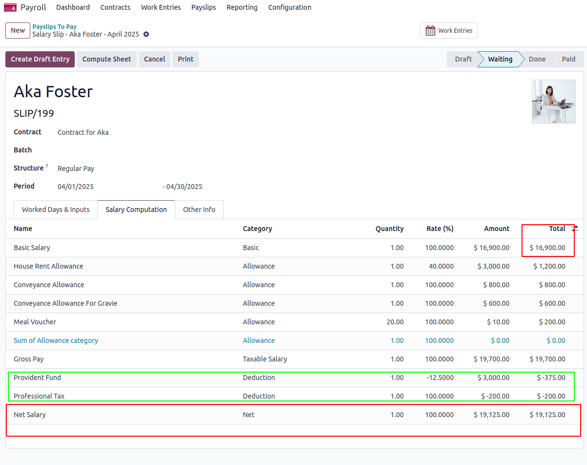How to Generate Payslip Based on Employee Standard Working Hours in Odoo 18-cybrosys