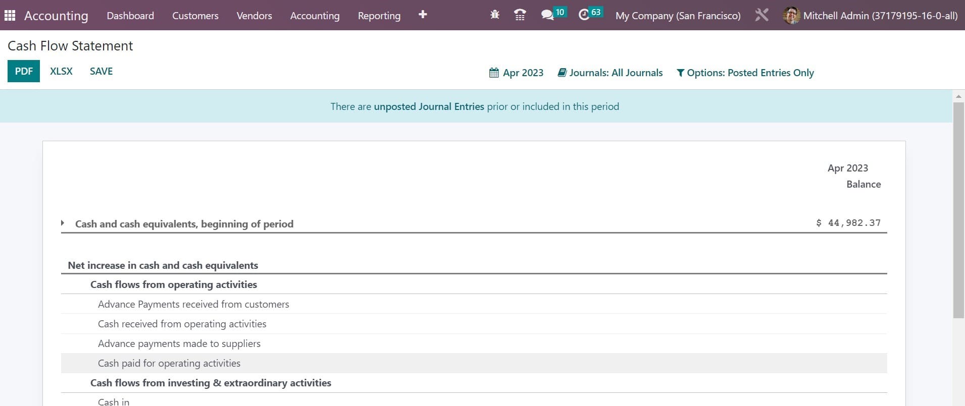 How to Generate Reports in the Odoo 16 Accounting App-cybrosys