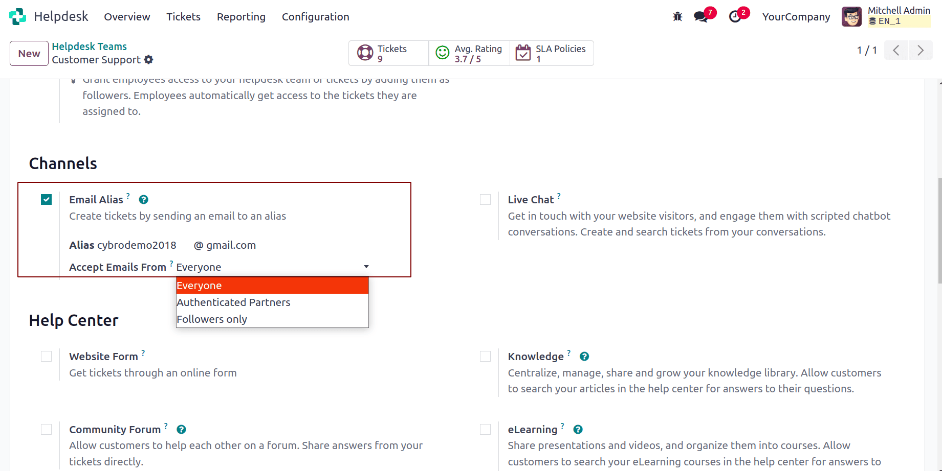How to Generate Tickets Through Various Channels in Odoo 18 Helpdesk-cybrosys