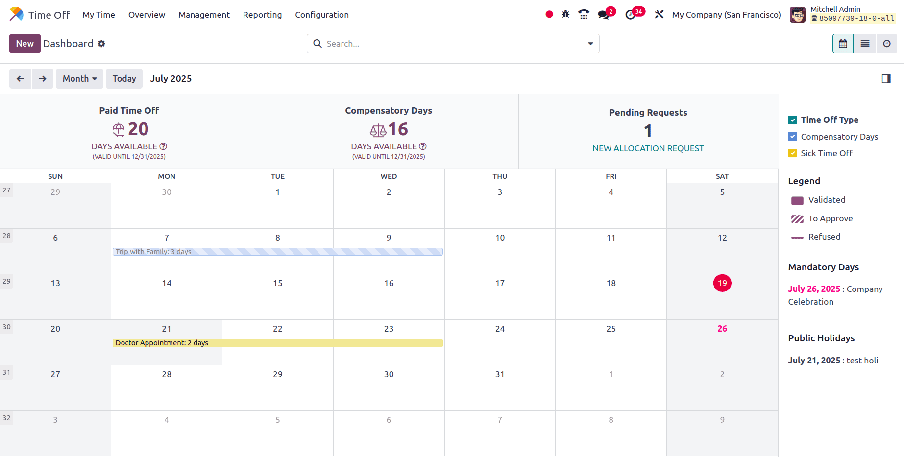 How to Generate Timesheets for Public Holidays and Time Off in Odoo 18-cybrosys