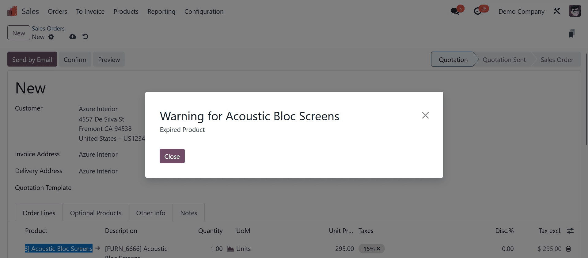 How to Get Warnings for Your Product using Odoo 17 Sales-cybrosys