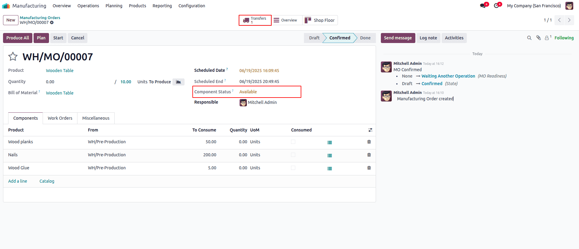 How to Handle Manufacting With Three Step Warehouse Configuration in Odoo 18-cybrosys