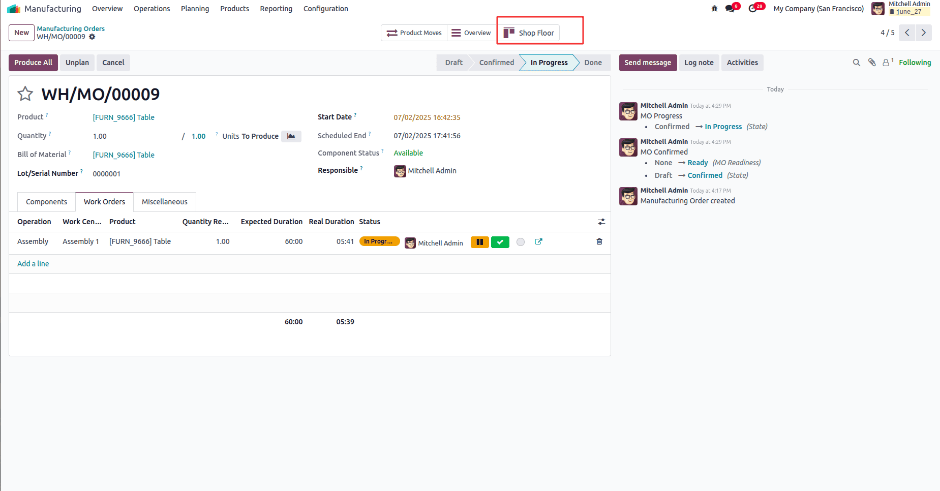 How to Handle Manufacturing with One-Step Warehouse Configuration in Odoo 18-cybrosys