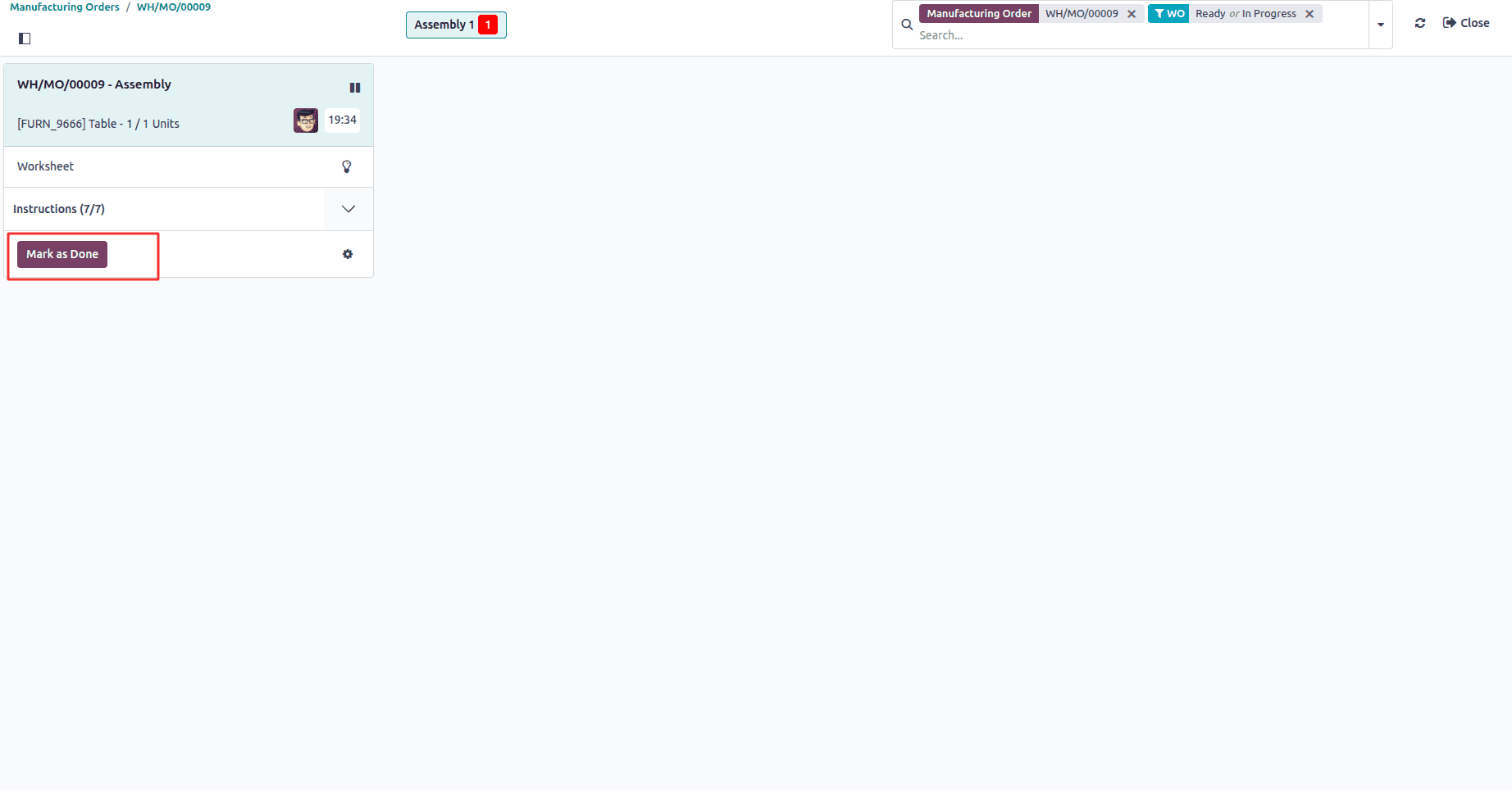How to Handle Manufacturing with One-Step Warehouse Configuration in Odoo 18-cybrosys