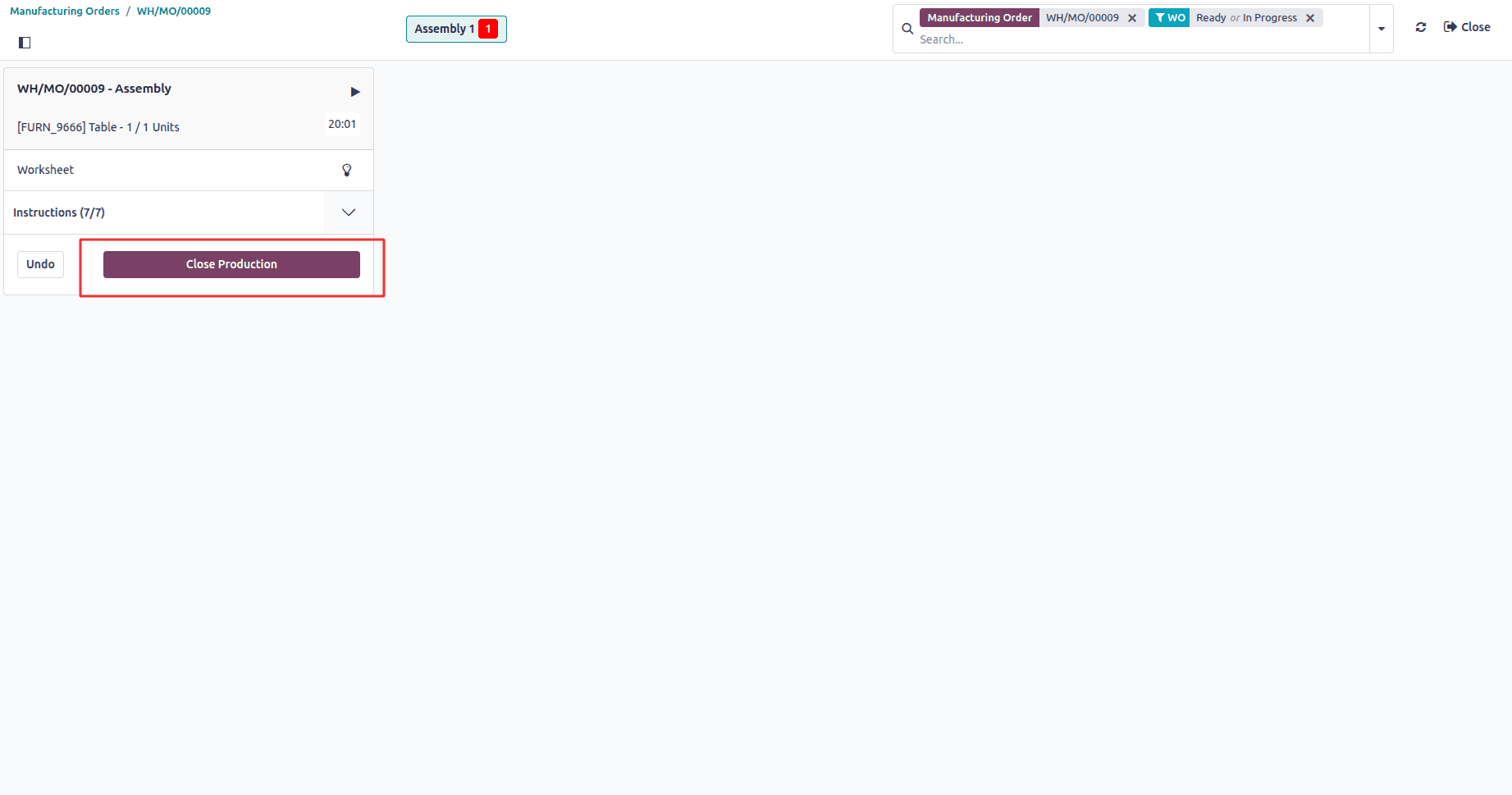 How to Handle Manufacturing with One-Step Warehouse Configuration in Odoo 18-cybrosys