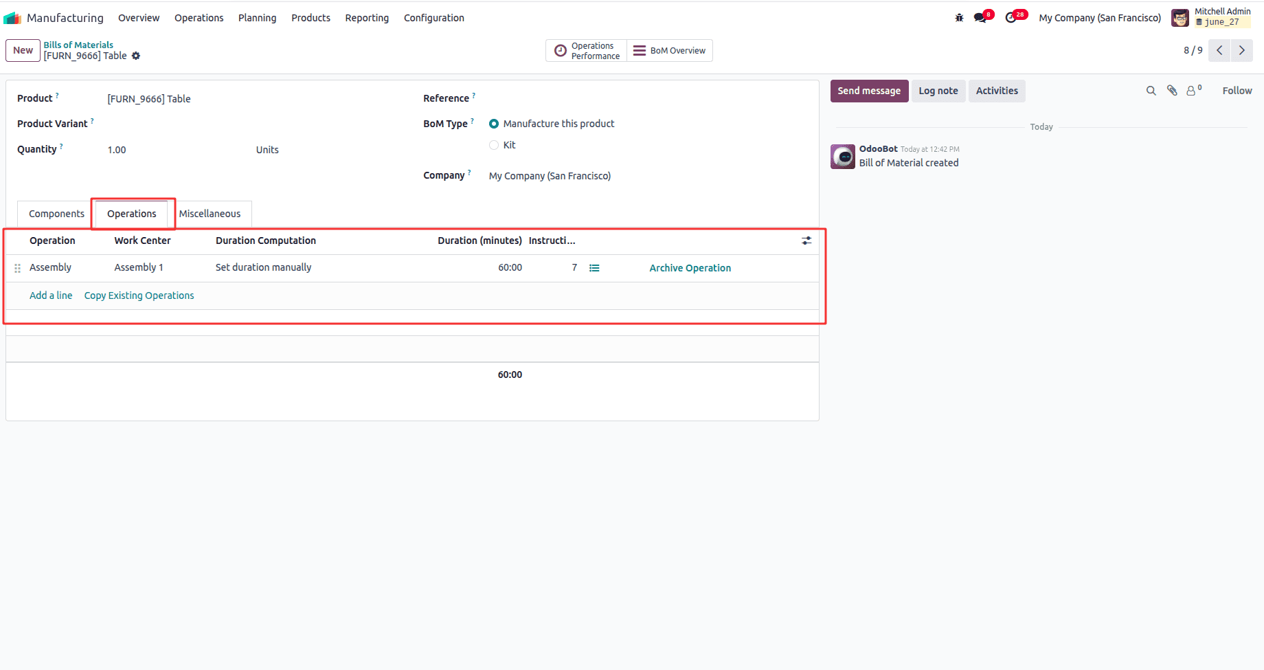 How to Handle Manufacturing with One-Step Warehouse Configuration in Odoo 18-cybrosys
