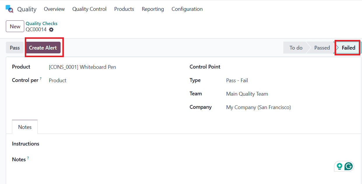How to Handle Quality Checks and Quality Alerts in Odoo 18-cybrosys