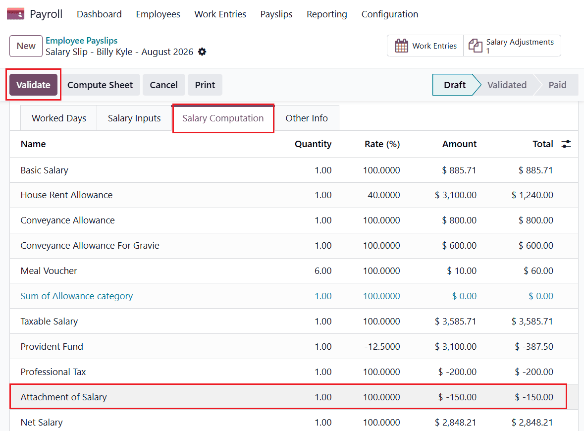 How to Handle Salary Attachments and Deductions in Odoo 19-cybrosys