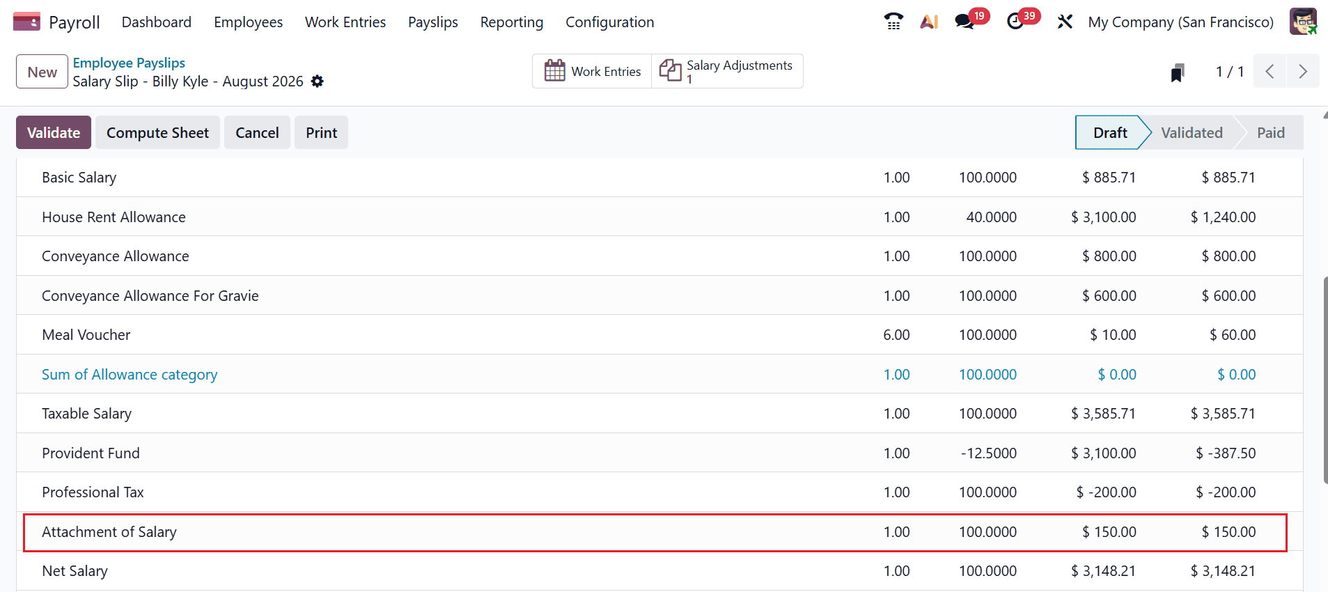 How to Handle Salary Attachments and Deductions in Odoo 19-cybrosys