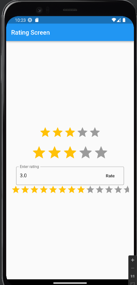 How to Implement Rating Bar in Flutter-cybrosys