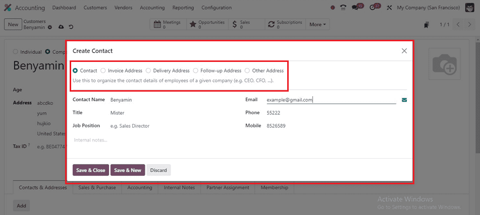 How to Include Invoice & Delivery Address Inside Customer Invoices in Odoo 17-cybrosys