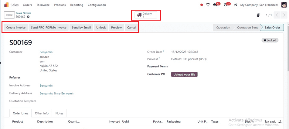 How to Include Invoice & Delivery Address Inside Customer Invoices in Odoo 17-cybrosys