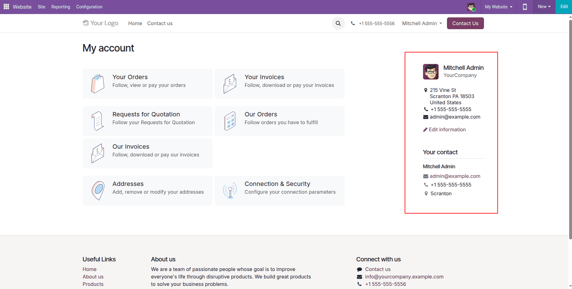 How to Inherit and Extend the My Account Sidebar in Odoo 19 Portal-cybrosys