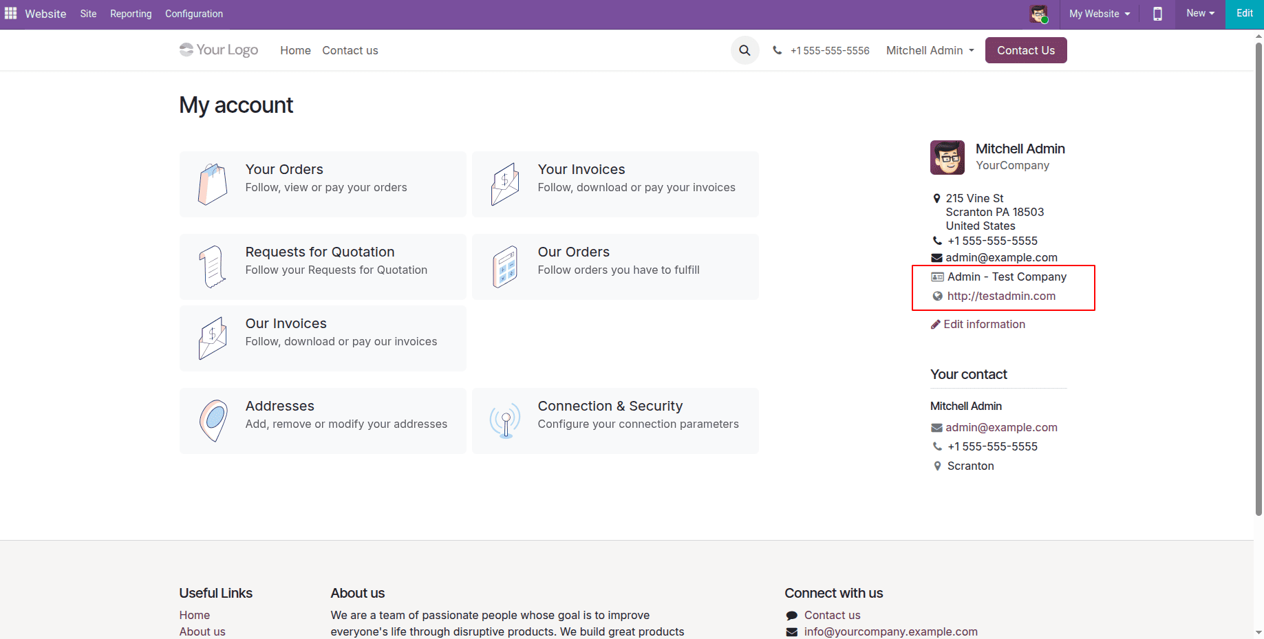 How to Inherit and Extend the My Account Sidebar in Odoo 19 Portal-cybrosys