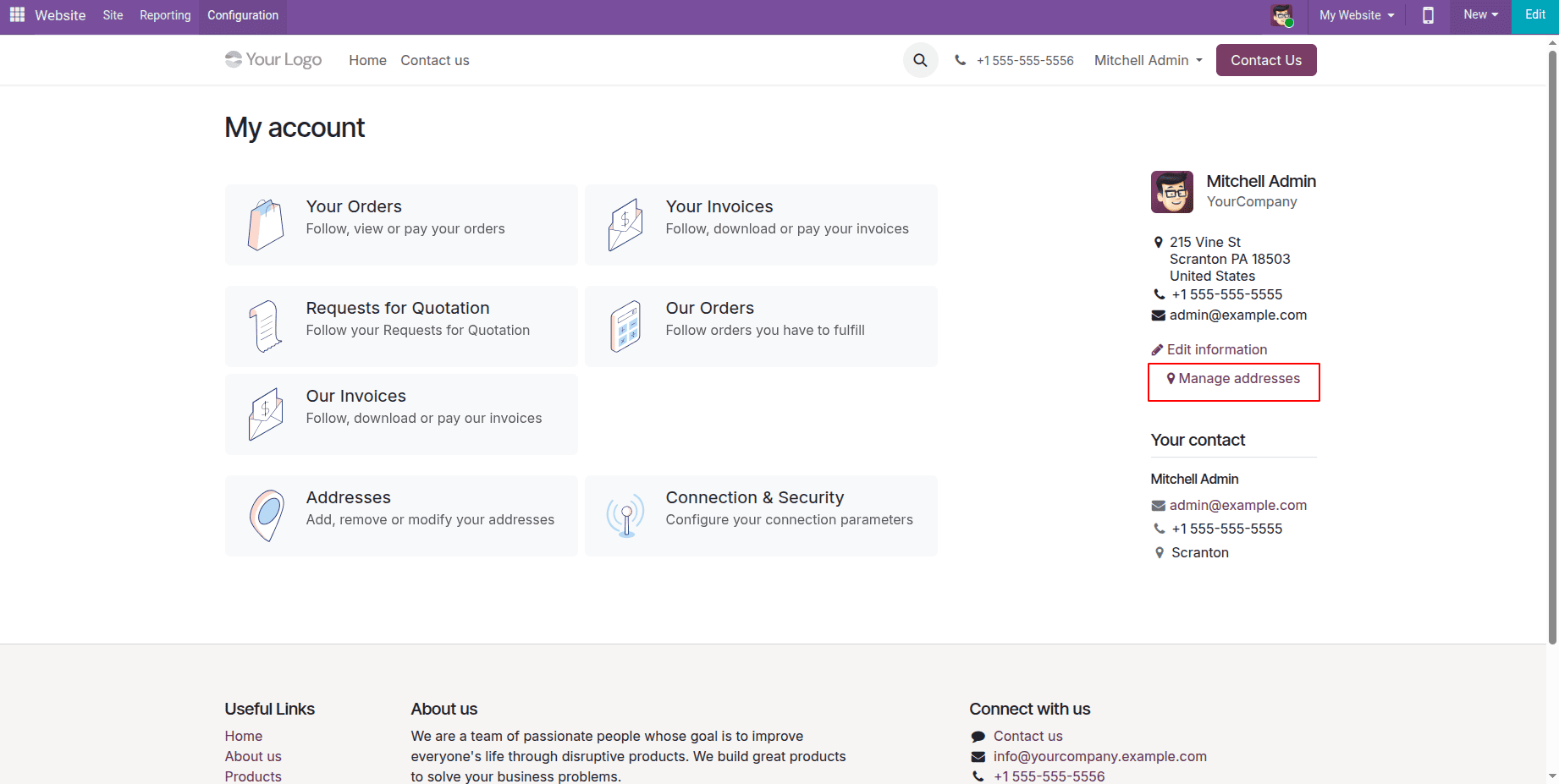 How to Inherit and Extend the My Account Sidebar in Odoo 19 Portal-cybrosys