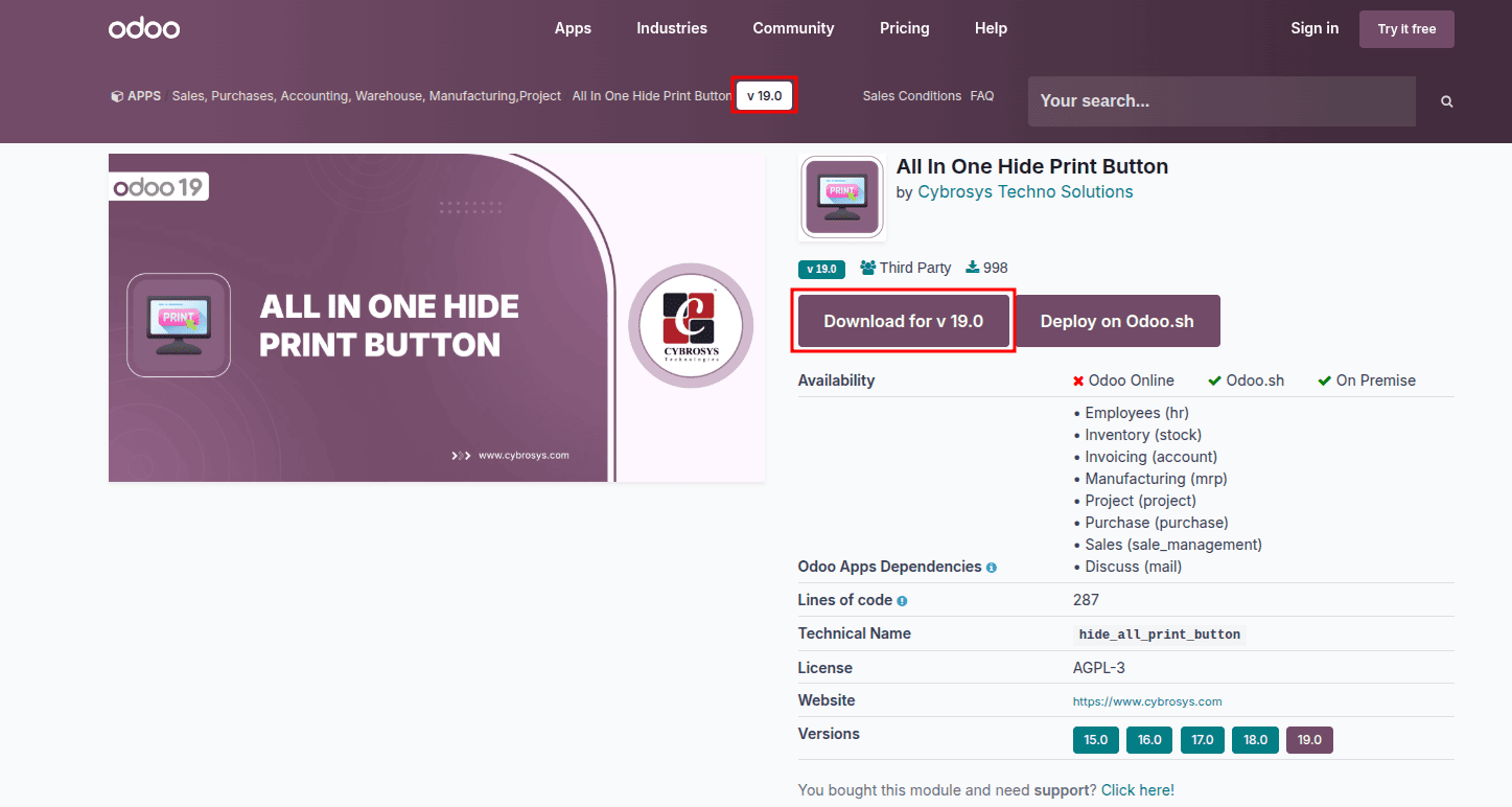 How to Install a Custom Module in Odoo 19-cybrosys