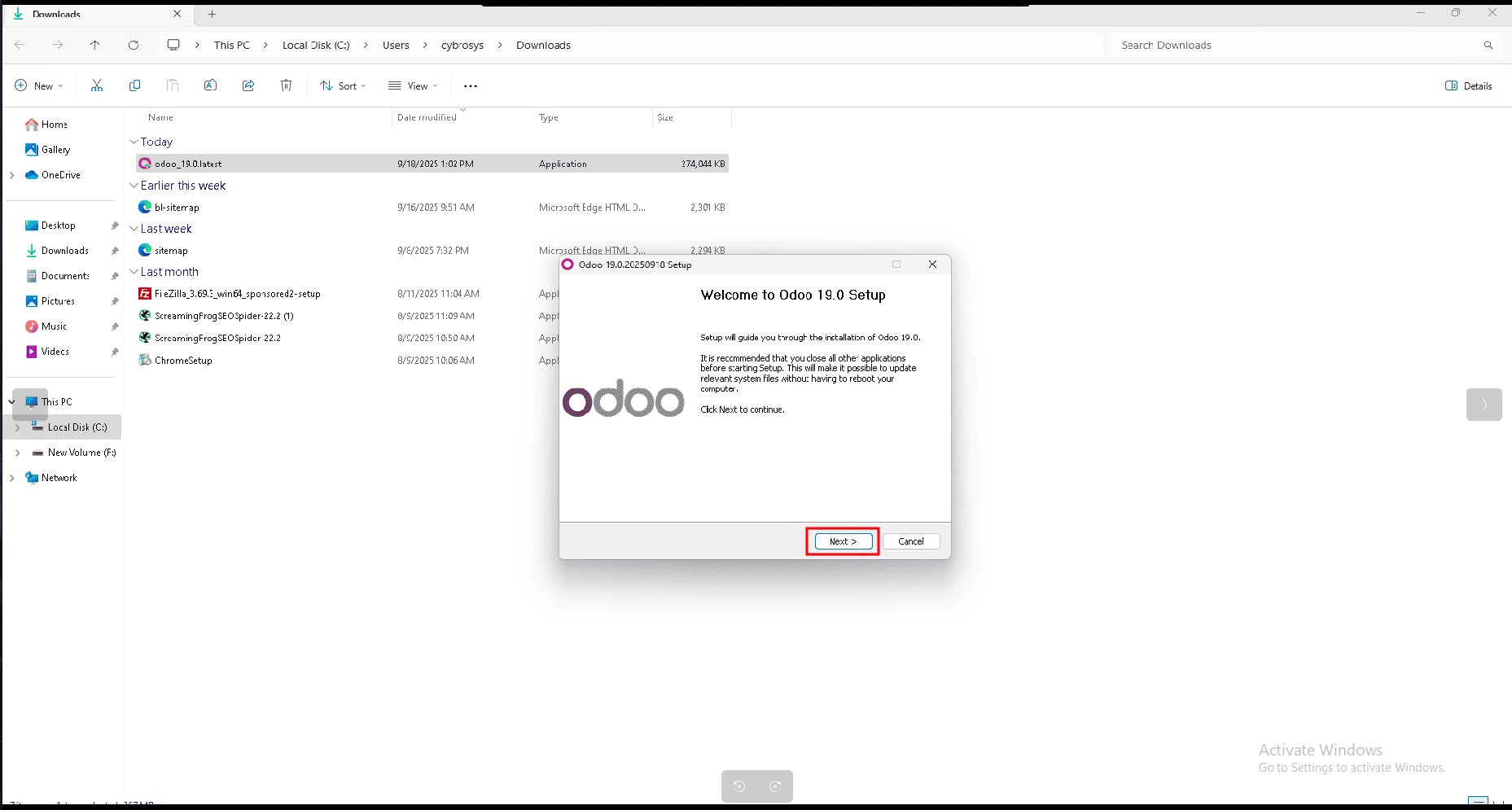 How to Install Odoo 19 in Windows Server-cybrosys