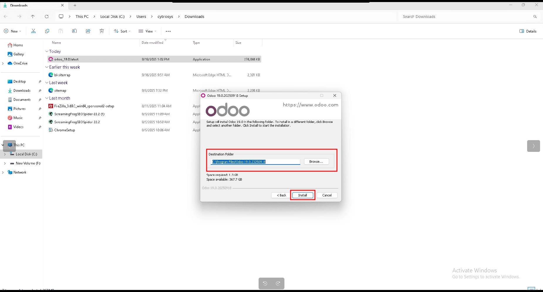 How to Install Odoo 19 in Windows Server-cybrosys