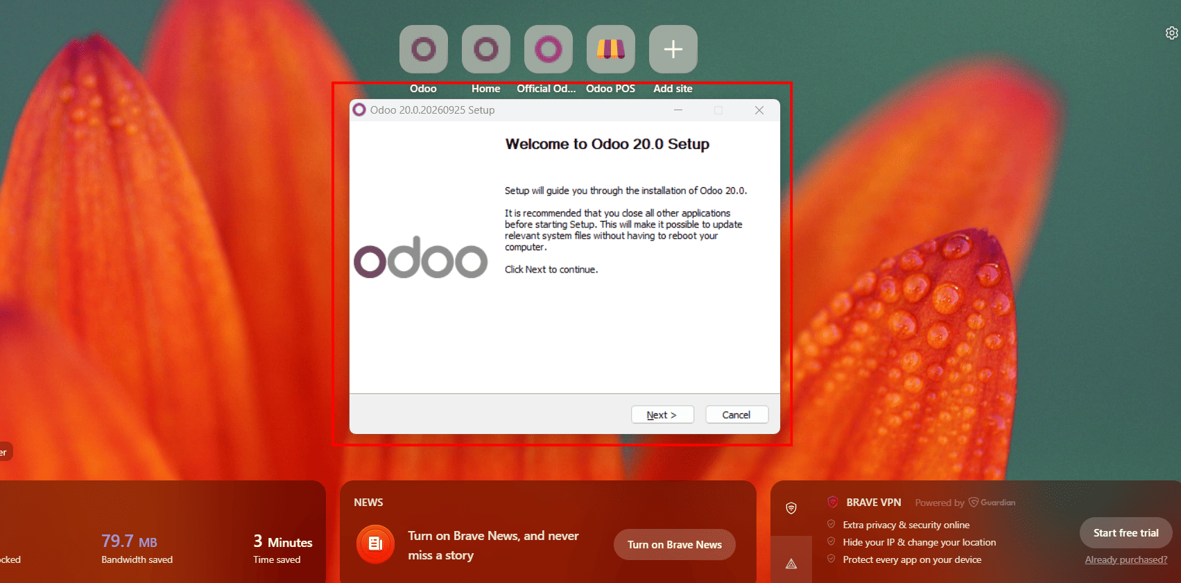 How to Install Odoo 20 on Windows Server-cybrosys