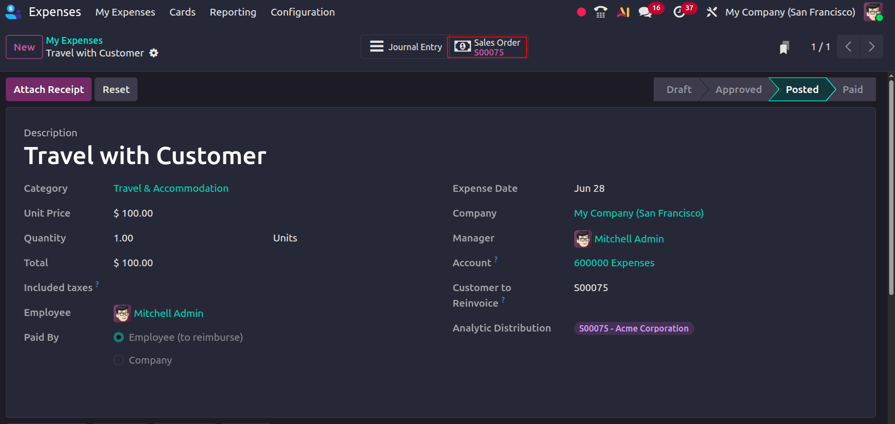 How to Invoice Customers for Expenses in Odoo 19-cybrosys