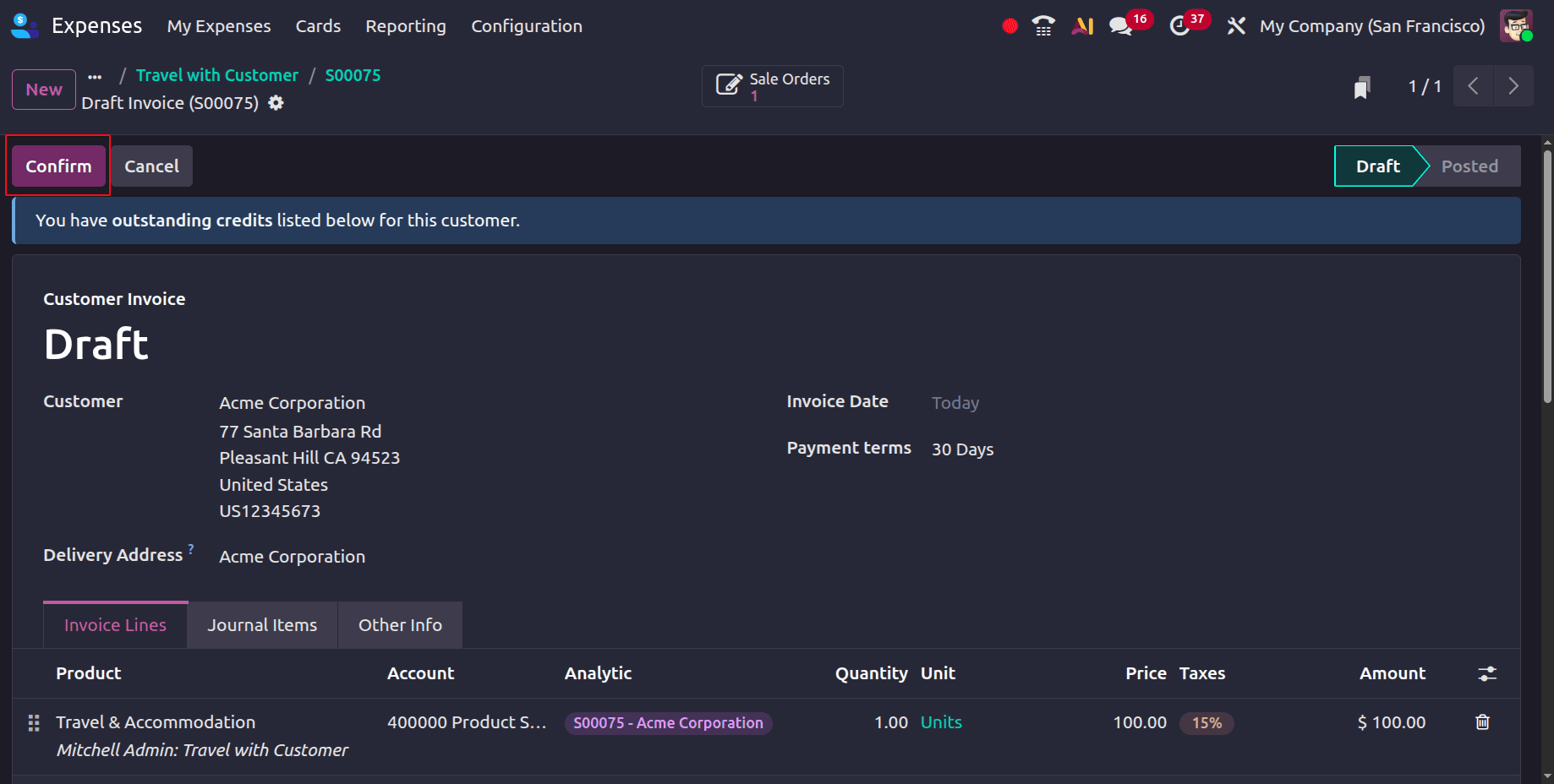 How to Invoice Customers for Expenses in Odoo 19-cybrosys