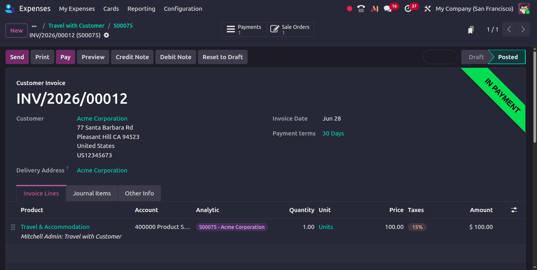 How to Invoice Customers for Expenses in Odoo 19-cybrosys