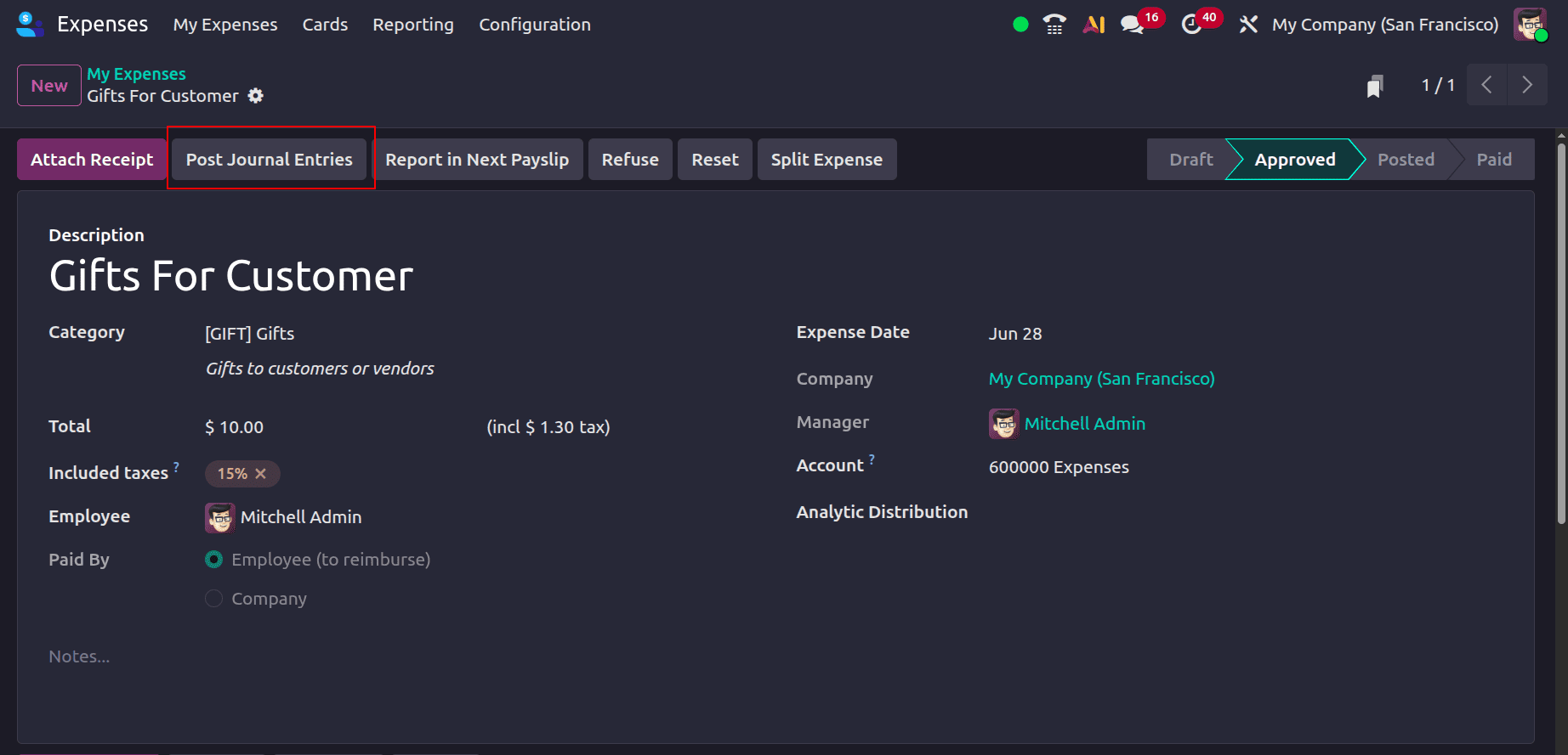 How to Invoice Customers for Expenses in Odoo 19-cybrosys