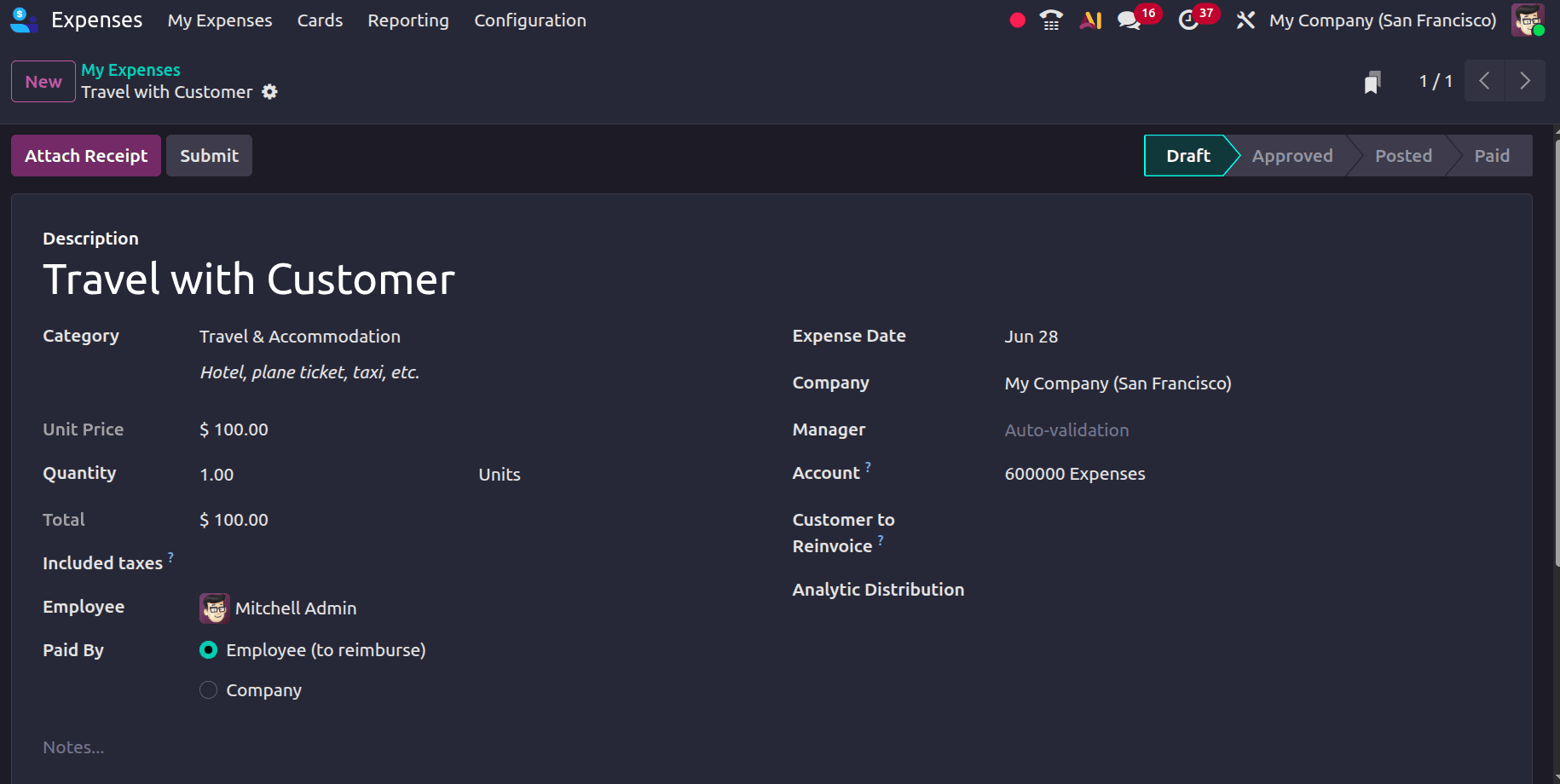 How to Invoice Customers for Expenses in Odoo 19-cybrosys