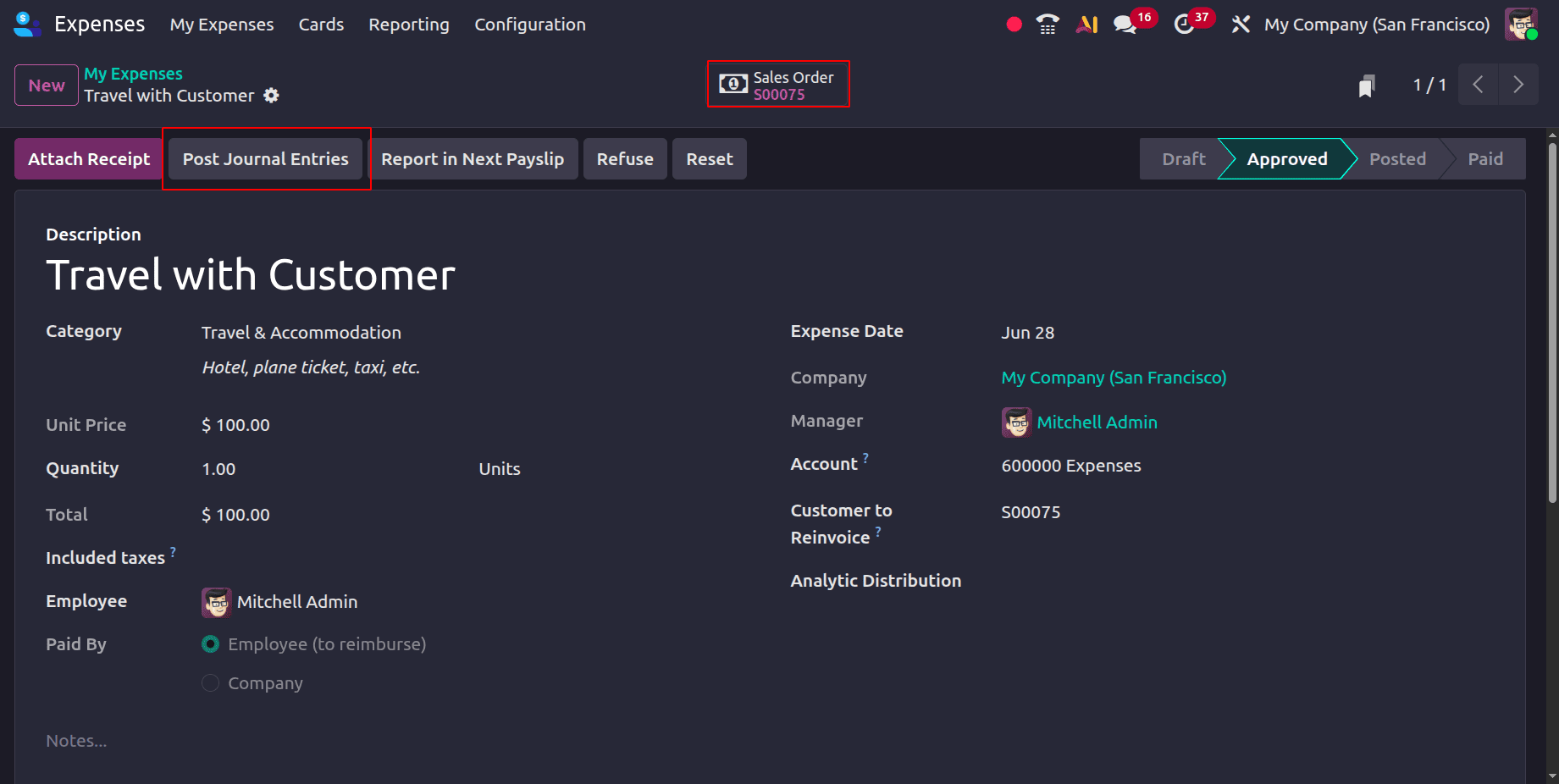 How to Invoice Customers for Expenses in Odoo 19-cybrosys