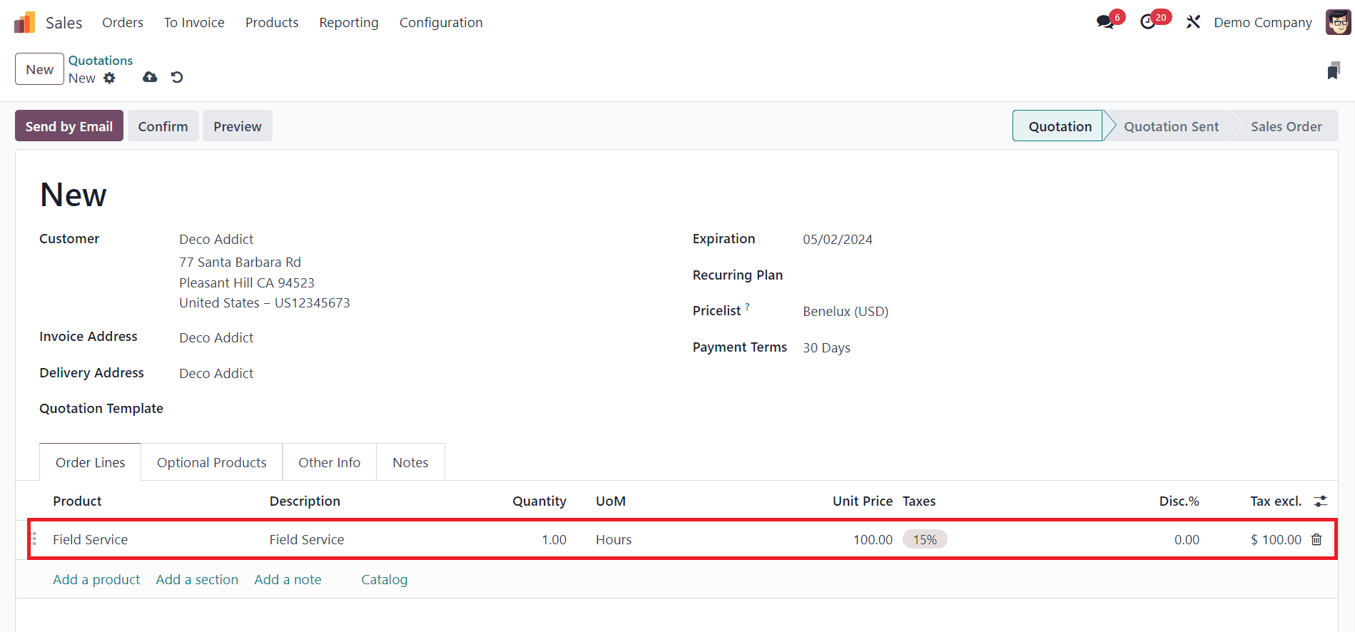 How to Invoice Time & Material Used in a Field Service in Odoo 17-cybrosys