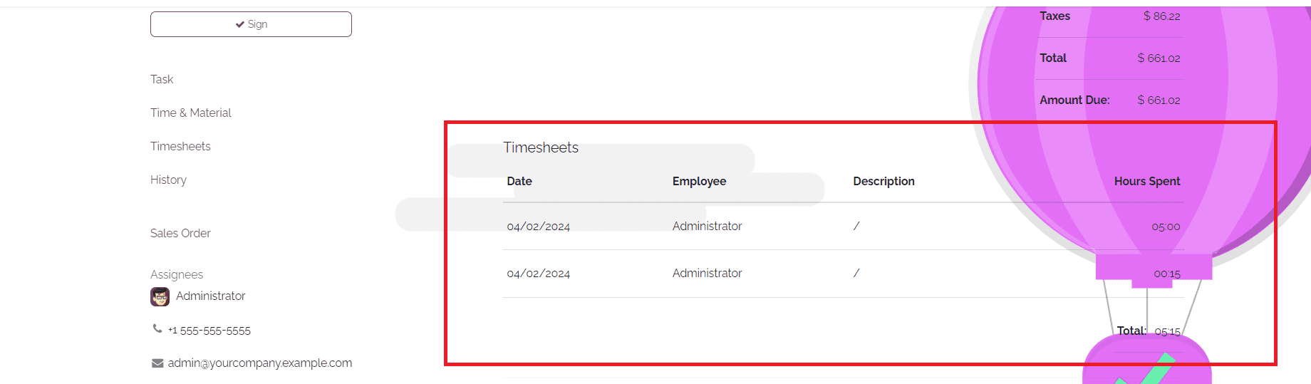 How to Invoice Time & Material Used in a Field Service in Odoo 17-cybrosys
