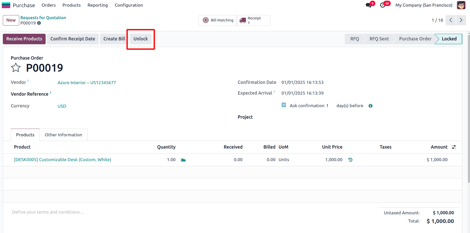 How to Lock Confirmed Purchase Orders Against Edits in Odoo 18-cybrosys