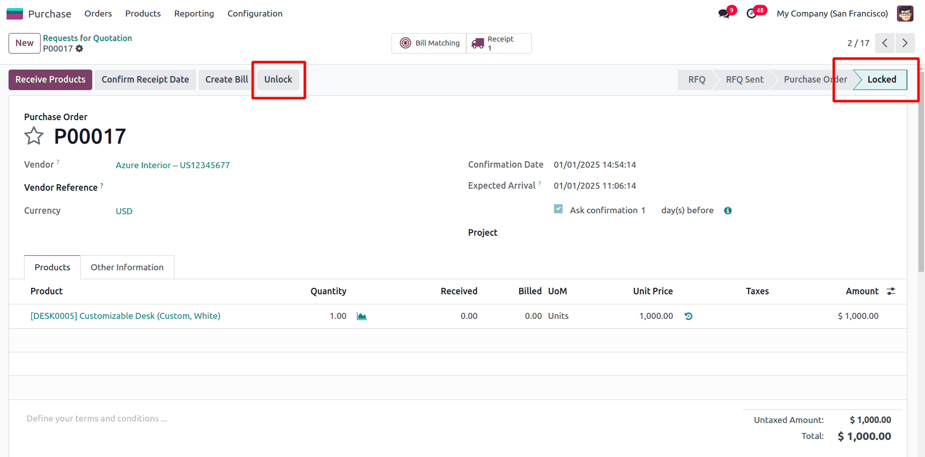 How to Lock Confirmed Purchase Orders Against Edits in Odoo 18-cybrosys