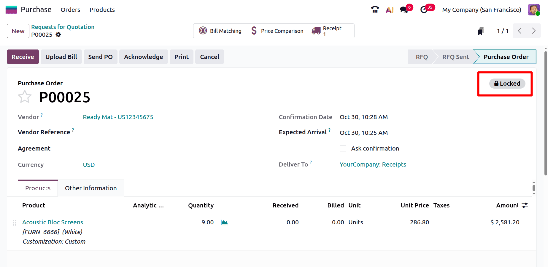 How to Lock Purchase Orders After Confirmation in Odoo 19-cybrosys