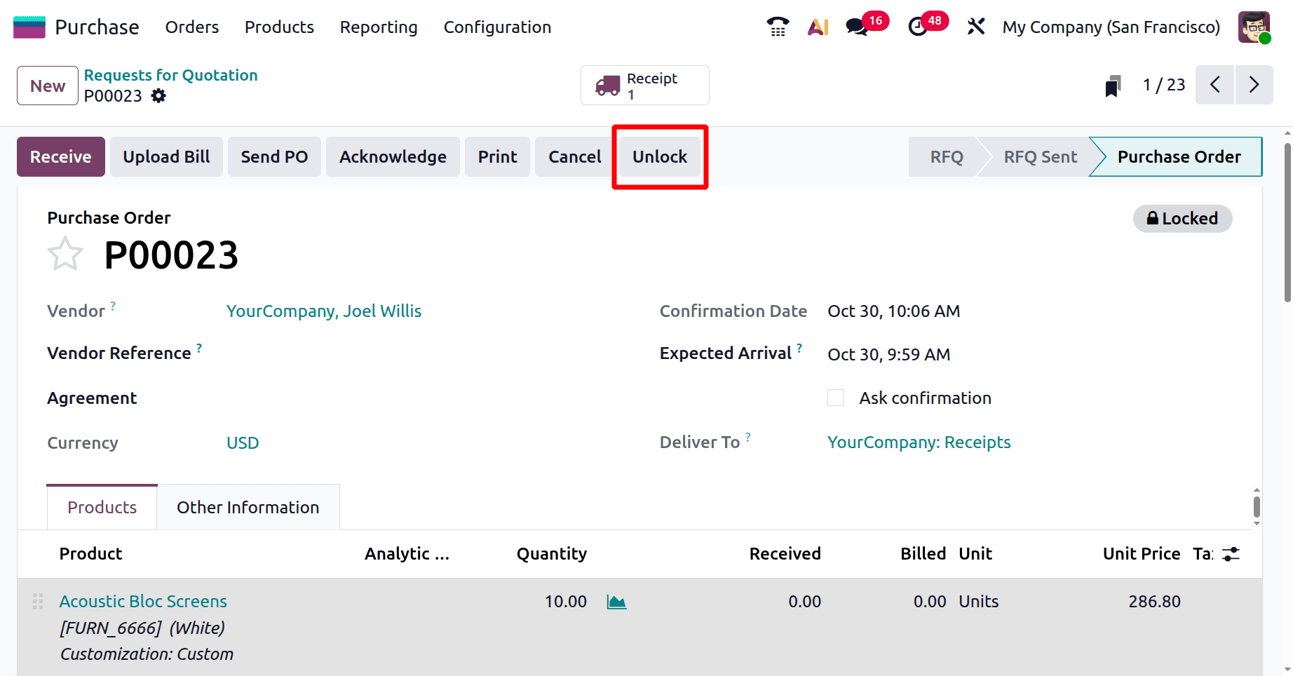How to Lock Purchase Orders After Confirmation in Odoo 19-cybrosys