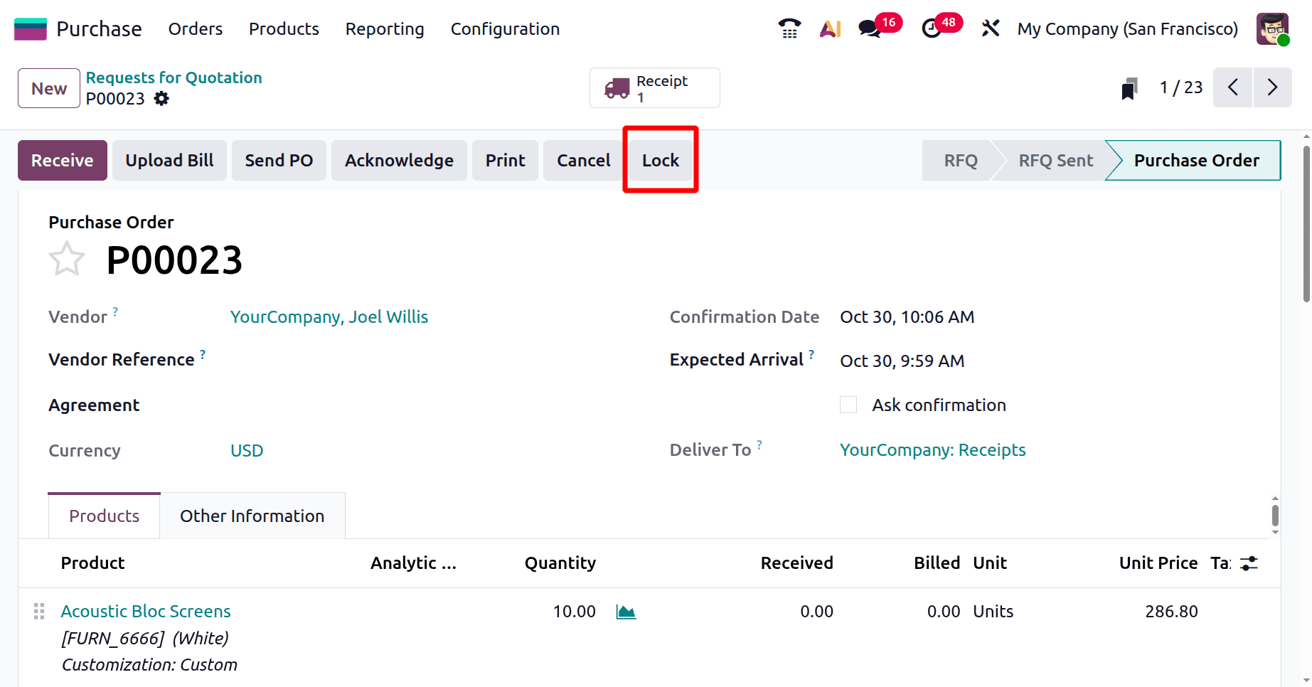 How to Lock Purchase Orders After Confirmation in Odoo 19-cybrosys