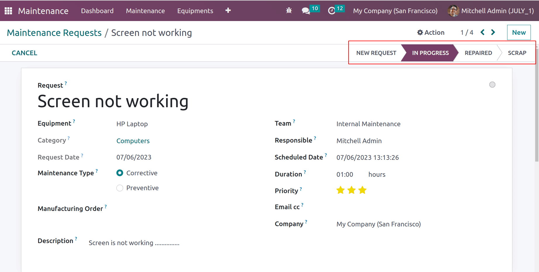 How to Maintain Equipment with Odoo 16 Maintenance App-cybrosys