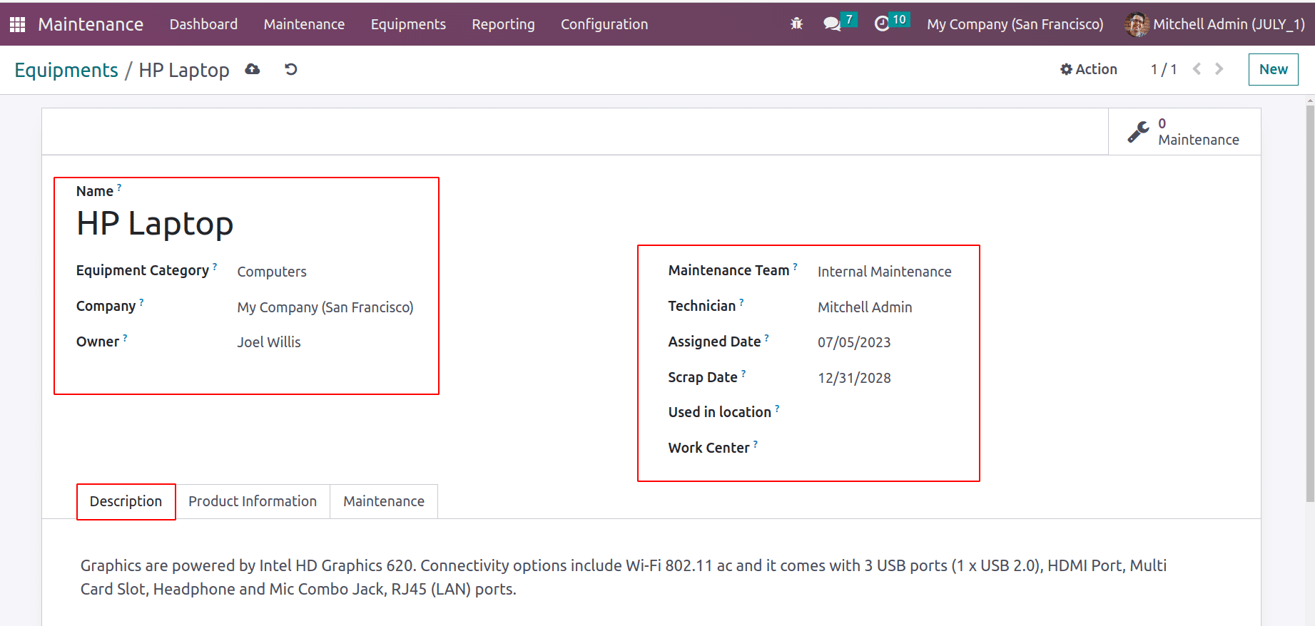 How to Maintain Equipment with Odoo 16 Maintenance App-cybrosys