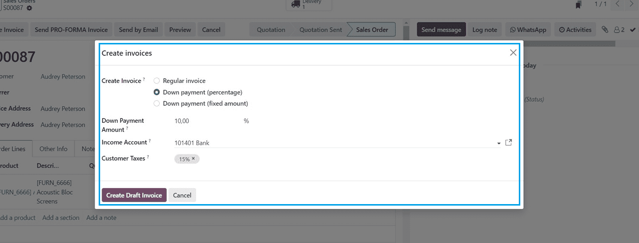 How to Make Down Payments in Odoo 17 Sales-cybrosys