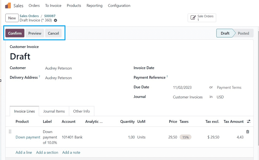 How to Make Down Payments in Odoo 17 Sales-cybrosys